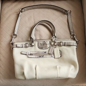 Coach Madison Embossed Python Leather Shoulder Bag